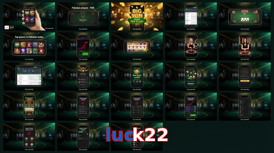 Main screen of Luck22 bet page for PK players
